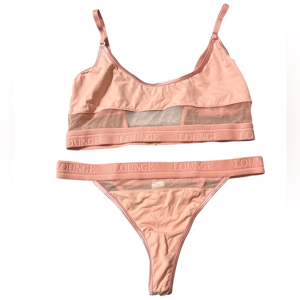 Lounge Soft Pink Bralette & Thong Set | medium